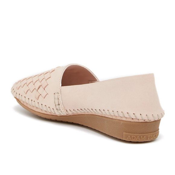 Me Too Woven Nubuck Leather WEDGE FLAT Comfort Loafer Slip-On NEW NIB Rosewood - Picture 2 of 12